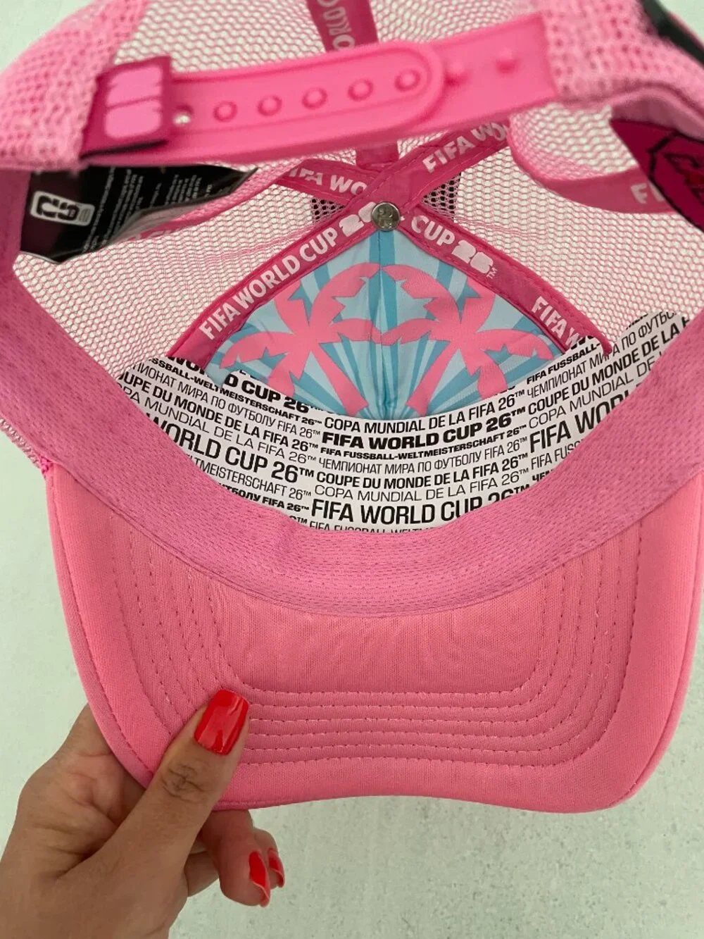 FIFA World Cup 26 Official Miami Flamingo Trucker Hat One Size Pink